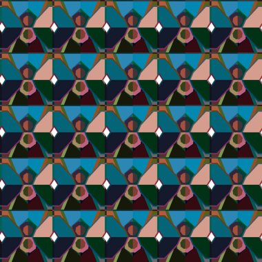 Geometrik şekilli kusursuz desen vektör çizimi