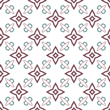 Geometrik şekilli kusursuz desen vektör çizimi