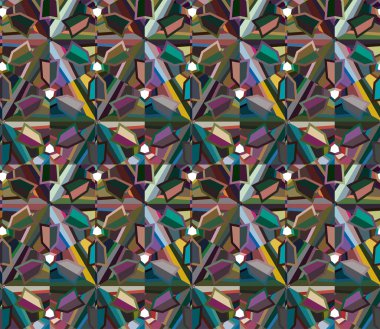 Geometrik şekilli kusursuz desen vektör çizimi