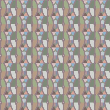 Geometrik şekilli kusursuz desen vektör çizimi