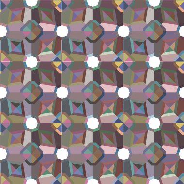 Geometrik şekilli kusursuz desen vektör çizimi