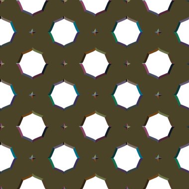 Geometrik şekilli kusursuz desen vektör çizimi