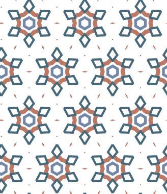 Geometrik şekilli kusursuz desen vektör çizimi