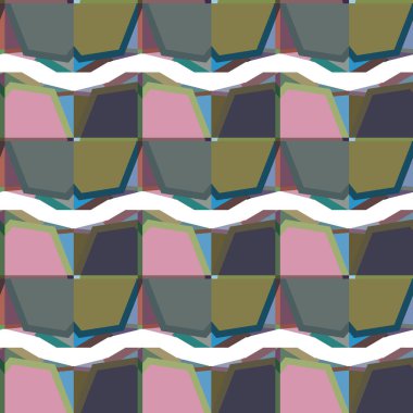 Geometrik şekilli kusursuz desen vektör çizimi