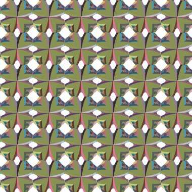 Geometrik şekilli kusursuz desen vektör çizimi