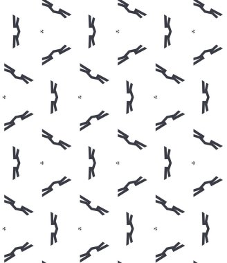 Geometrik şekilli kusursuz desen vektör çizimi