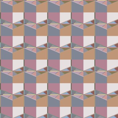 Geometrik şekilli kusursuz desen vektör çizimi