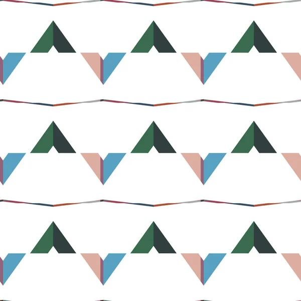 Nahtlose Muster Mit Geometrischen Formen Vektorillustration — Stockvektor