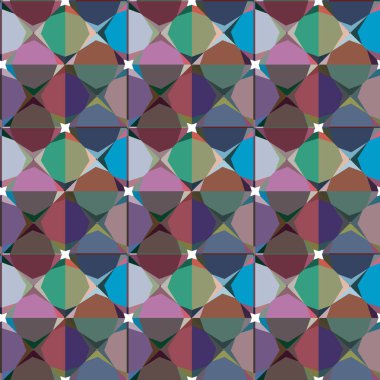 Geometrik şekilli kusursuz desen vektör çizimi