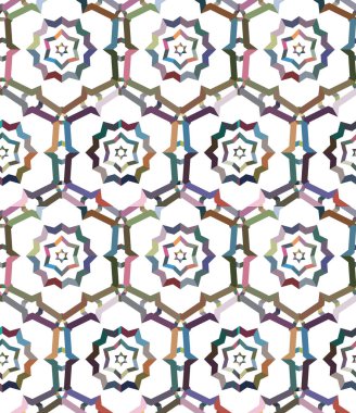 Geometrik şekilli kusursuz desen vektör çizimi