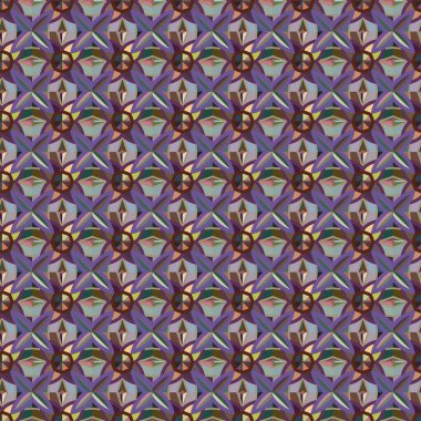 Geometrik şekilli kusursuz desen vektör çizimi