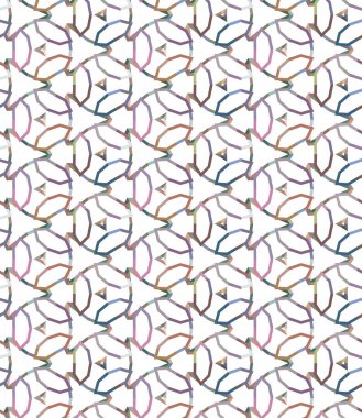 Geometrik şekilli kusursuz desen vektör çizimi