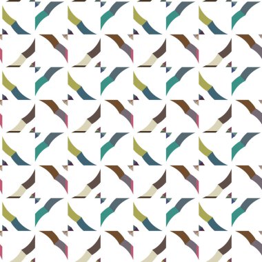 Geometrik şekilli kusursuz desen vektör çizimi
