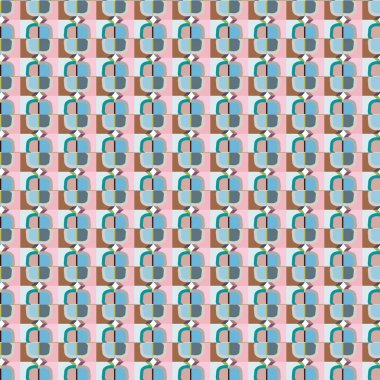 Geometrik şekilli kusursuz desen vektör çizimi