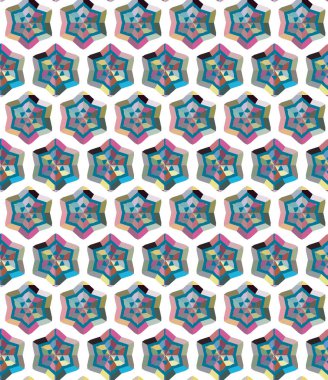Geometrik şekilli kusursuz desen vektör çizimi