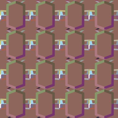 Geometrik şekilli kusursuz desen vektör çizimi
