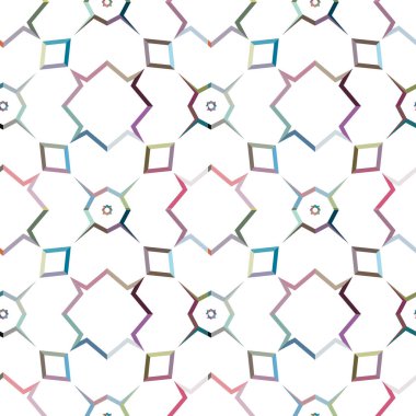 Geometrik şekilli kusursuz desen vektör çizimi