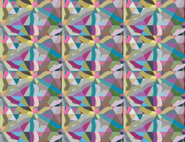 Geometrik şekilli kusursuz desen vektör çizimi