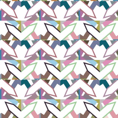 Geometrik şekilli kusursuz desen vektör çizimi