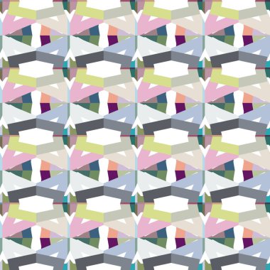 Geometrik şekilli kusursuz desen vektör çizimi