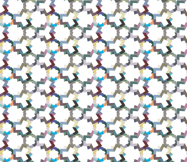 Modello Senza Soluzione Continuità Con Forme Geometriche Illustrazione Vettoriale — Vettoriale Stock