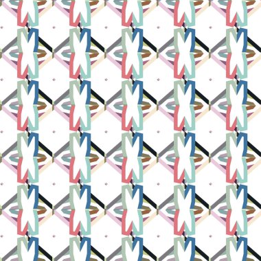 Geometrik şekilli kusursuz desen vektör çizimi