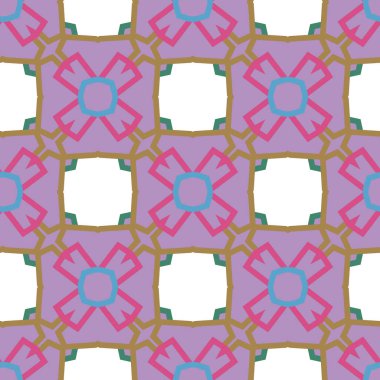 Geometrik şekilli kusursuz desen vektör çizimi