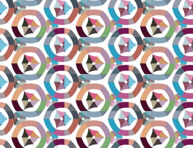 Geometrik şekilli kusursuz desen vektör çizimi