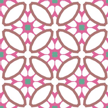 Geometrik şekilli kusursuz desen vektör çizimi