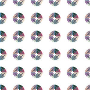 Geometrik şekilli kusursuz desen vektör çizimi