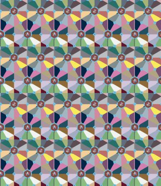 Geometrik şekilli kusursuz desen vektör çizimi