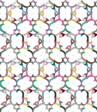 Geometrik şekilli kusursuz desen vektör çizimi