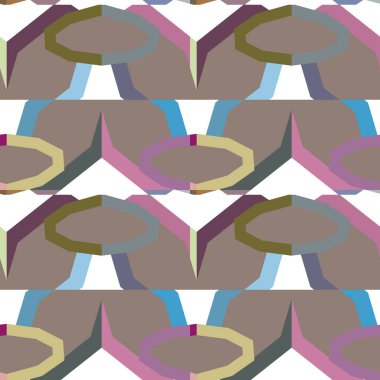 Geometrik şekilli kusursuz desen vektör çizimi