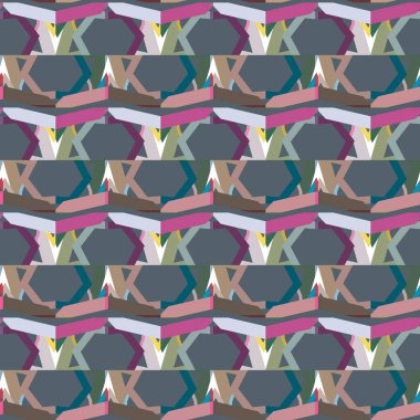 Geometrik şekilli kusursuz desen vektör çizimi