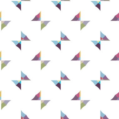 Geometrik şekilli kusursuz desen vektör çizimi