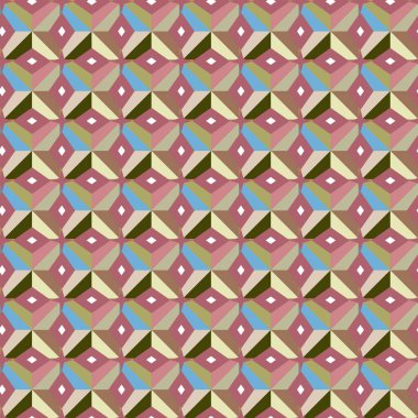 Geometrik şekilli kusursuz desen vektör çizimi