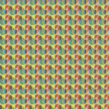 Geometrik şekilli kusursuz desen vektör çizimi