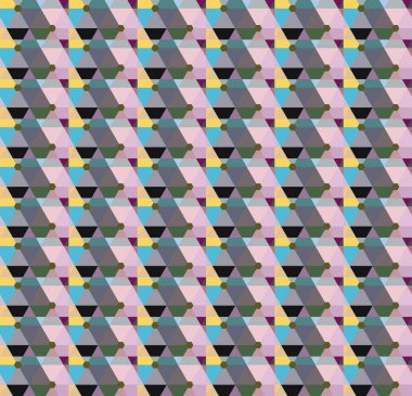 Geometrik şekilli kusursuz desen vektör çizimi