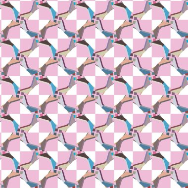 Geometrik şekilli kusursuz desen vektör çizimi