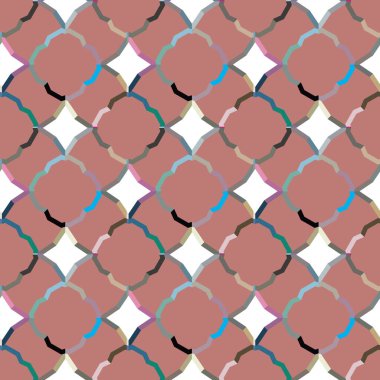 Geometrik şekilli kusursuz desen vektör çizimi