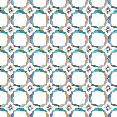 Geometrik şekilli kusursuz desen vektör çizimi