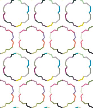 Geometrik şekilli kusursuz desen vektör çizimi