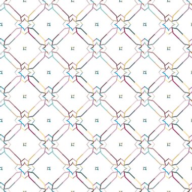 Geometrik şekilli kusursuz desen vektör çizimi