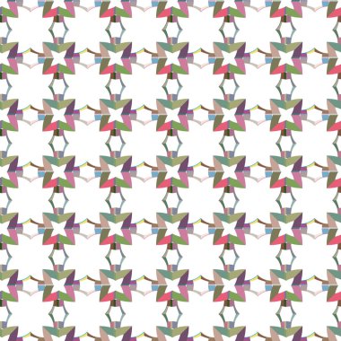 Geometrik şekilli kusursuz desen vektör çizimi
