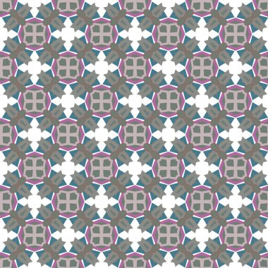 Geometrik şekilli kusursuz desen vektör çizimi
