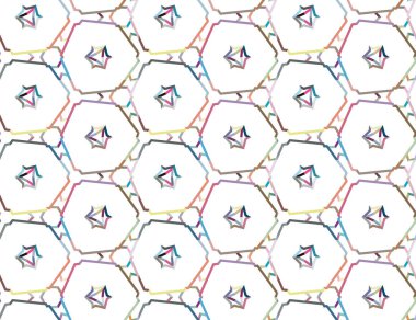 Geometrik şekilli kusursuz desen vektör çizimi