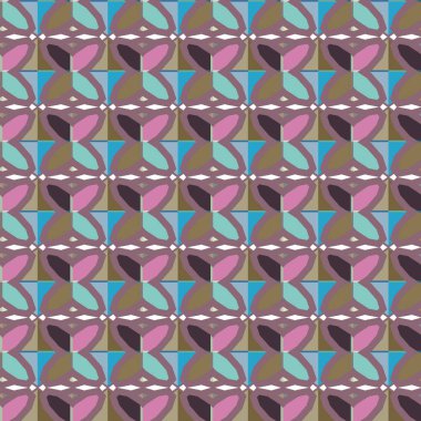 Geometrik şekilli kusursuz desen vektör çizimi