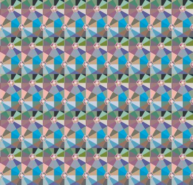 Geometrik şekilli kusursuz desen vektör çizimi