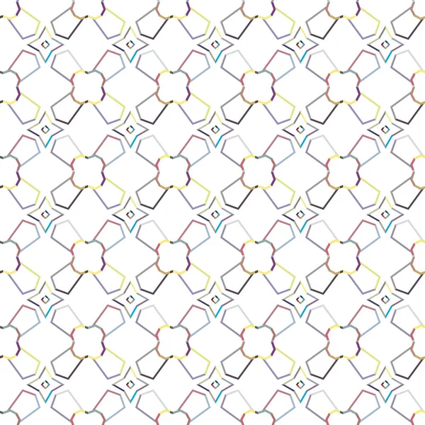 具有几何形状矢量插图的无缝图案 — 图库矢量图片