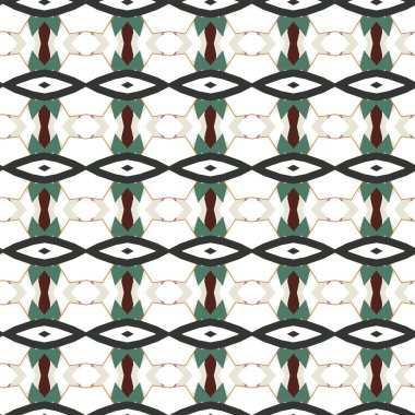 Geometrik şekilli kusursuz desen vektör çizimi